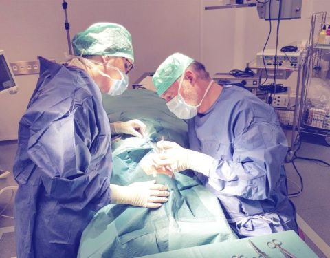 All stages of facelift surgery in France